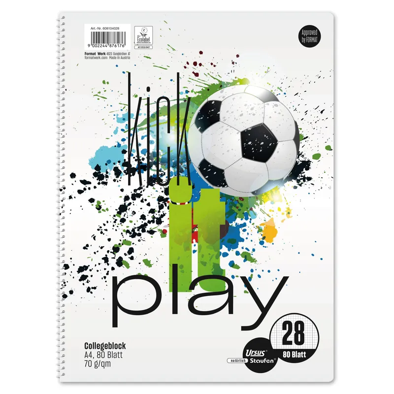 Staufen Staufen Collegeblock Style Kick it DIN A4 28 – Produktbild 1 von 2