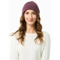 ORGANICATION ORGANICATION Unisex Strick-Beanie aus Bio-Baumwolle, Dark fig, – Produktbild 1 von 1