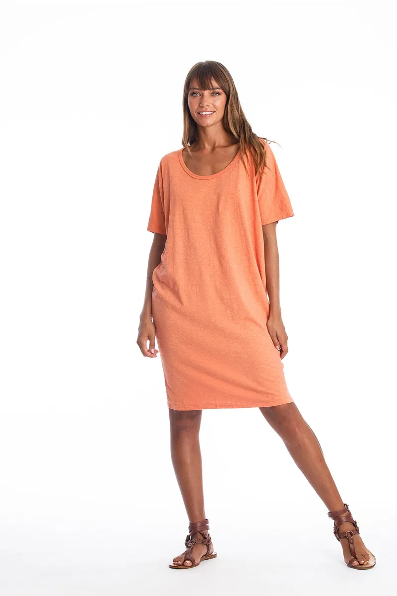 RAVENS VIEW IBIZA RAVENS VIEW IBIZA Damen vegan Kleid Jane Apricot, Orange, – Produktbild 1 von 2