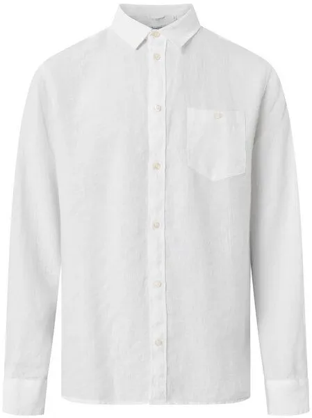 KnowledgeCotton Apparel KnowledgeCotton Apparel Leinenhemd Costum Fit, Bright white, – Produktbild 2 von 4