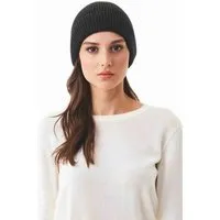 ORGANICATION ORGANICATION Strick-Beanie aus Bio-Merinowolle und Bio-Baumwolle, Black, – Produktbild 1 von 1