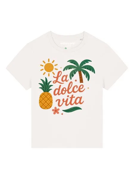 watapparel watapparel T-Shirt Frauen La dolce vita, Off white, – Produktbild 2 von 4