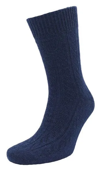 BLS Organic BLS Organic GOTS zertifiziert aus Baby Alpaka Socken mit feinem Zopfmuster, Navy, – Produktbild 1 von 1