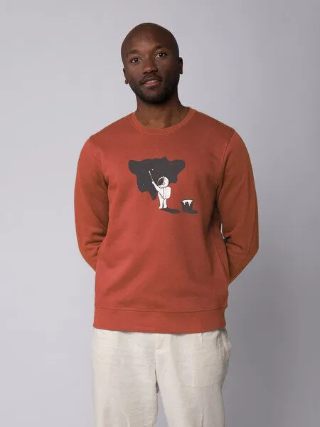 watapparel watapparel Sweatshirt Unisex Painting space, Heritage brown, – Produktbild 2 von 3