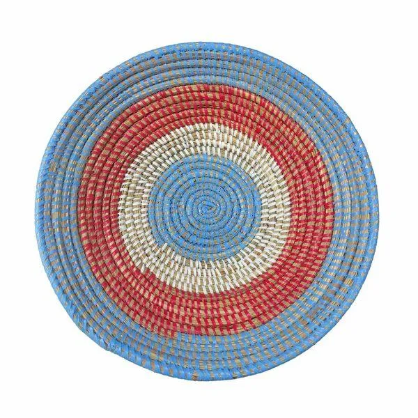 SWANE-Design SWANE-Design Obstschale & Brotkorb Senegal - rund geflochten, Bakel (blau), – Produktbild 1 von 2