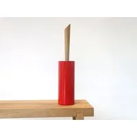 werkvoll by Lena Peter werkvoll by Lena Peter Upcycling WC-Bürste FIRE mit Eichegriff, Rot, – Produktbild 1 von 2