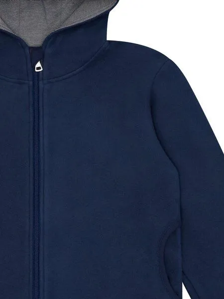 loud + proud loud + proud Kinder Jacke aus Baumwoll-Fleece, GOTS-zertifiziert, Ultramarine(blau), – Produktbild 3 von 3