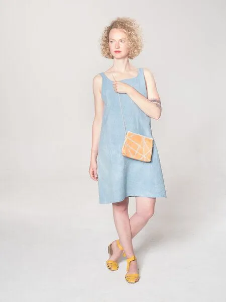 monday market monday market UNIKAT Ledertasche Stine - stripy, Nude, – Produktbild 1 von 4