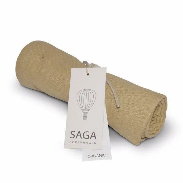 Saga Copenhagen Saga Copenhagen Windeltuch aus Bio Baumwolle Musselin 70×70 cm, Mustard, – Produktbild 1 von 4