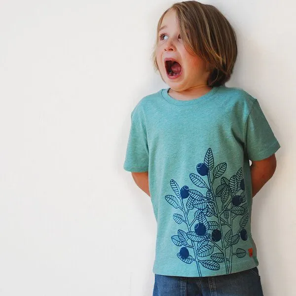 Cmig Cmig Kinder T-Shirt Blaubeere, Grün-meliert, – Produktbild 3 von 4