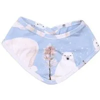 Walkiddy Walkiddy Polar Bear Family Blau – Öko-Aware Dreieckstuch für nachhaltige Mode – GOTS zertifiziert – Produktbild 1 von 1