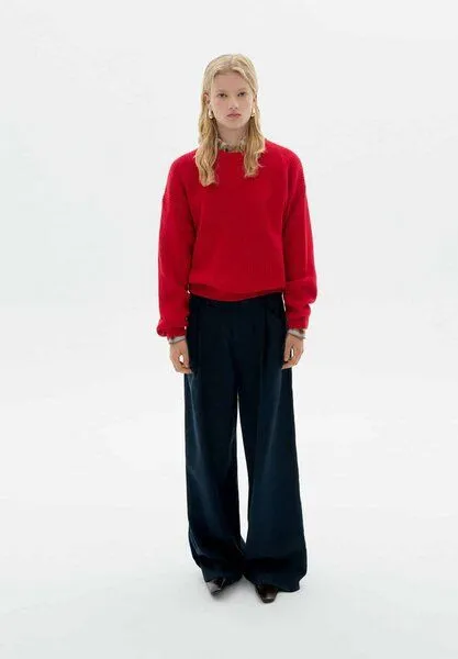 thinking mu thinking mu Carmen Knitted Sweater, Rot (red), – Produktbild 2 von 3