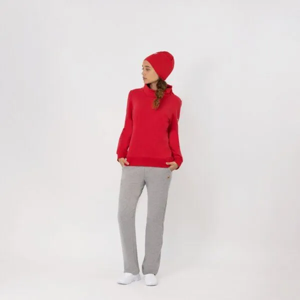 TAO Sportswear TAO Sportswear Damen Hoodie COOLIA mit Stehkragen aus Bio-Baumwolle, Rot, – Produktbild 4 von 4