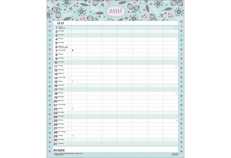 Korsch Verlag Wandkalender Multiplaner - Gute Laune 2027 – Produktbild 2 von 2