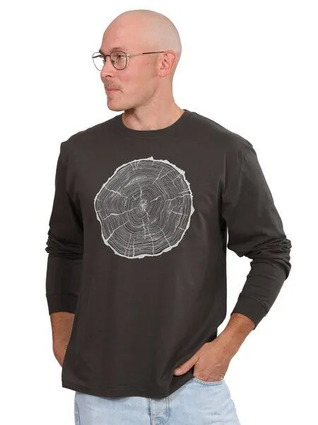 Life-Tree Life-Tree Longsleeve aus Biobaumwolle Fairwear für Herren BigSlice, Schwarz, – Produktbild 1 von 5
