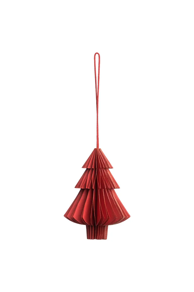 Tranquillo Papieranhänger RED TREE - klein - rot – Produktbild 1 von 2