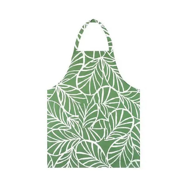 Global Mamas Global Mamas Küchen-Wendeschürze aus Biobaumwolle & Upcycling Mehlsack, Blätter (oliv), – Produktbild 1 von 3