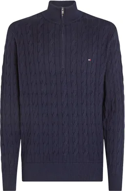 Tommy Hilfiger Tommy Hilfiger Half Zip Pullover Cable Navy - Größe XL – Produktbild 1 von 1