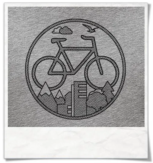 Picopoc Picopoc Fahrrad / Bike / Stadt / Land / Natur / Outdoor / Langarm T-Shirt, Grau, – Produktbild 2 von 4