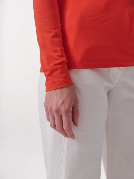 LANIUS LANIUS Rollkragenshirt aus Bio-Baumwolle, Red, – Produktbild 4 von 4