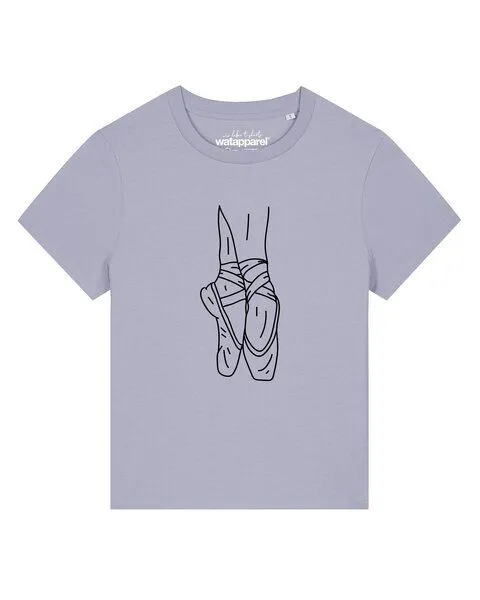 watapparel watapparel T-Shirt Frauen Ballett Spitze, Lavender, – Produktbild 1 von 2