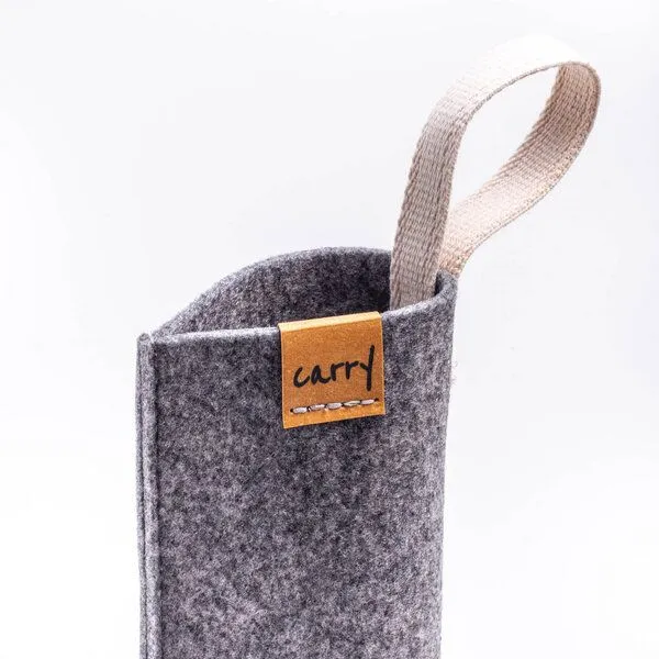 Carry Bottles Carry Bottles Carry Sleeve Filztasche 1.0l - für Carry Bottle, Grau, – Produktbild 3 von 4