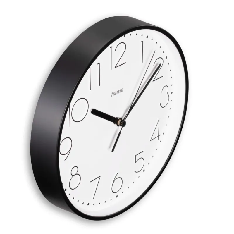 Hama Hama Wanduhr "Salina", Ø 22 cm, ohne Ticken, Schwarz, – Produktbild 3 von 5