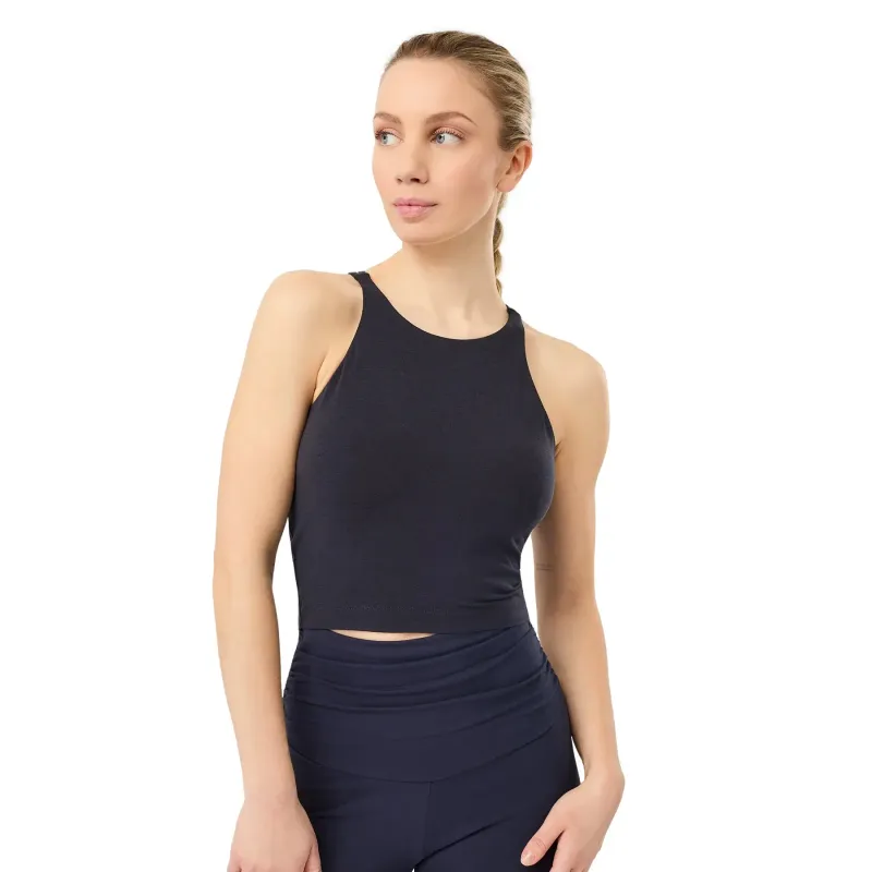 mandala Kurzes Tanktop mit gekreuztem Rücken für Frauen Mandala, Bleu, – Produktbild 1 von 1