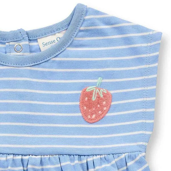 Sense Organics Sense Organics Baby Tunika blau-weiß geringelt, Modell AURORA, Blue, – Produktbild 2 von 3
