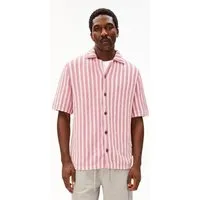 ARMEDANGELS ARMEDANGELS STRIPE Herren Strickjacke aus 100% Bio-Baumwolle, Pure-washed berry, – Produktbild 1 von 1
