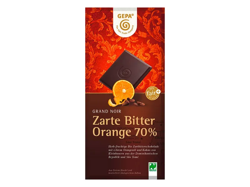 gepa Zartbitterschokolade mit Orange – Produktbild 1 von 2