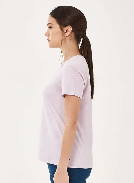 ORGANICATION ORGANICATION Basic T-Shirt aus Bio-Baumwolle, Lavender, – Produktbild 3 von 4