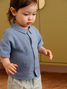 Vertbaudet Musselin-Hemd Jungen Baby – Produktbild 1 von 1