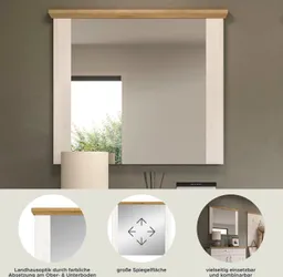 Home affaire Spiegel COSENZA, Breite 82 cm, 2-farbig, in Landhausoptik, Garderobenspiegel, Wandspiegel, Flurspiegel, Dielenspiegel – Produktbild 1 von 1