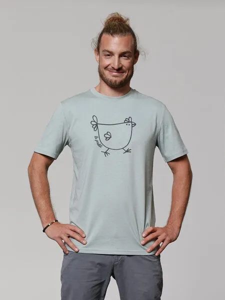 watapparel watapparel T-Shirt Unisex Le poulet - das Huhn, Aloe, – Produktbild 2 von 3