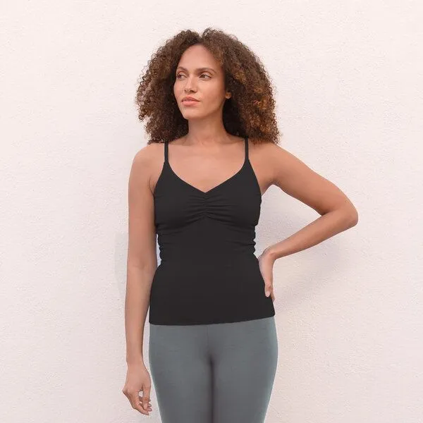 Jaya Jaya IRIS - Damen - Top aus Tencel mit Biobaumwolle, Black / schwarz, – Produktbild 1 von 4