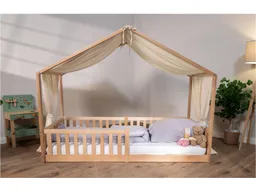 tiSsi® Baldachin Musselin für Hausbetten passend zu Bettmaß 120 - 140 x 200 cm, creme – Produktbild 1 von 1
