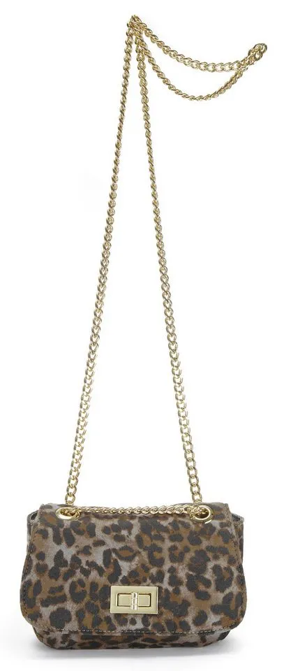 Vivance by Lascana Umhängetasche, Minibag, Handtasche, Henkeltasche, Crossbody Bag, Leo-Optik VEGAN, Braun|grau|schwarz, – Produktbild 2 von 5