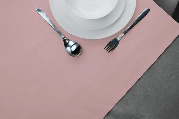 jilda-tex jilda-tex Tischläufer Renforce 100% Bio-Baumwolle Uni 50x160cm, Altrosa, – Produktbild 2 von 4