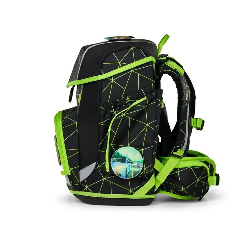 Ergobag Ergobag Schulranzen Cubo (5tlg., inkl. Sportbeutel, Federmäppchen, Schlampermäppchen und Kletties), Cybär race, – Produktbild 4 von 5