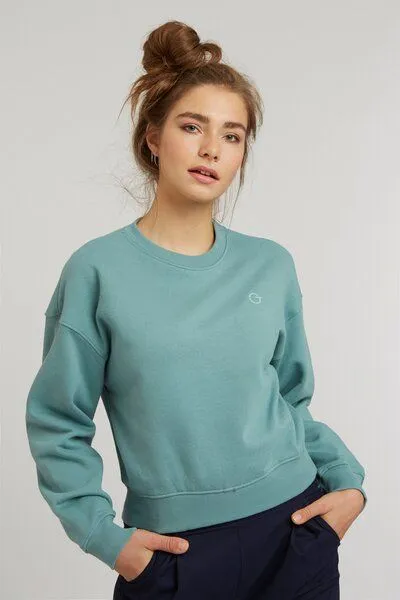 THOKKTHOKK ThokkThokk Damen Sweatshirt TT1022 aus Bio-Baumwolle, Soft moss (grün), – Produktbild 2 von 4