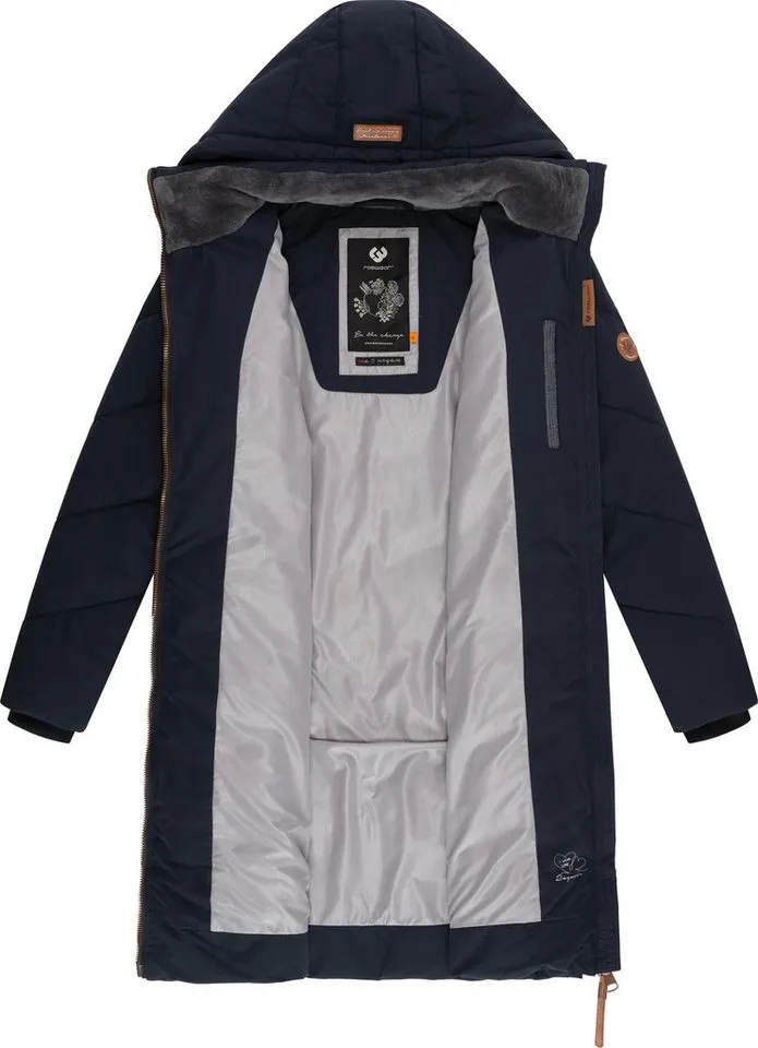 ragwear ragwear Wintermantel Rebelka wasserdichter Winterparka mit abnehmbarer Kapuze, Blau, – Produktbild 1 von 5