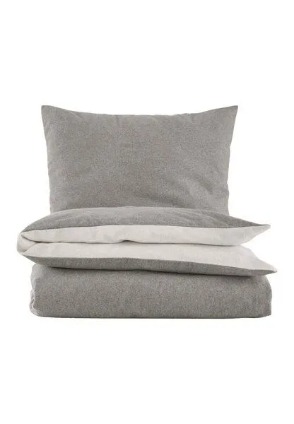 hessnatur hessnatur Biber Wende-Bettwäsche-Set aus Bio-Baumwolle, Grau, – Produktbild 5 von 6