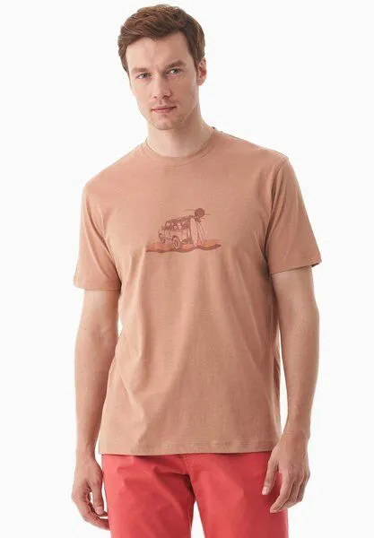 ORGANICATION ORGANICATION T-Shirt aus Bio-Baumwolle, Tan, – Produktbild 1 von 4