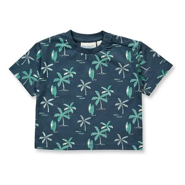 Sense Organics Sense Organics Baby T-Shirt, Modell ANTON, Palmen-druck, – Produktbild 1 von 2