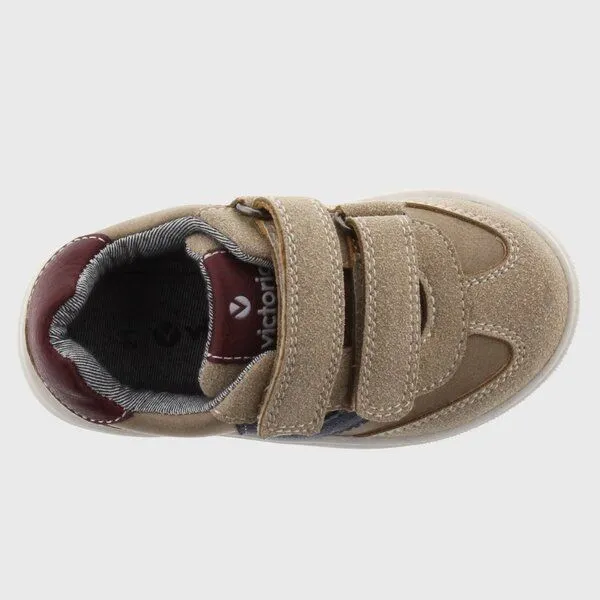 Victoria Victoria vegane Kinder-Klett-Sneaker – Puzzle Vegan Straps, Beige (braun), – Produktbild 1 von 4