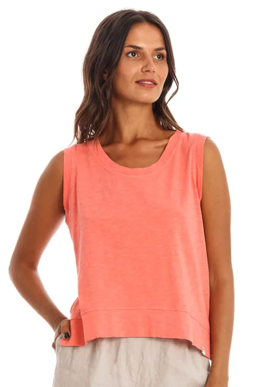 RAVENS VIEW IBIZA RAVENS VIEW IBIZA Damen vegan T-Shirt Ärmellos Ivy Koralle Rosa, Orange, – Produktbild 2 von 2