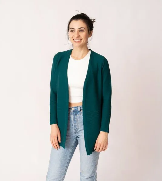 Gary Mash GARY MASH Cardigan Libby aus Feinstrick, Petrol, – Produktbild 1 von 3