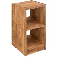 Regal "Grid" 1 x 2 Fächer, B 47 x H 87 x T 34 cm, Wildeiche geölt – Produktbild 1 von 1