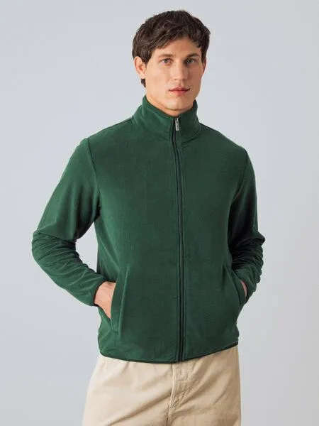 Honest Basics Honest Basics Kuschelige Fleecejacke aus recyceltem Polyester, Fern, – Produktbild 1 von 4